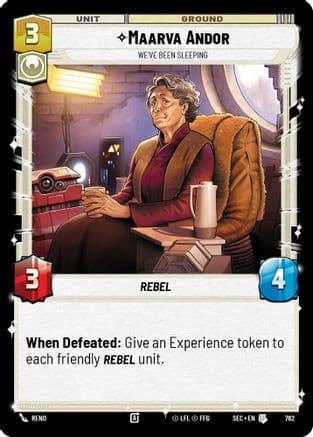 Maarva Andor - We've Been Sleeping (Foil) — Secrets of Power Star Wars: Unlimited card by Reno