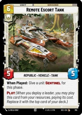 Remote Escort Tank (Foil) — Secrets of Power Star Wars: Unlimited card by EJ Dela Cruz