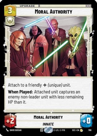 Moral Authority (Foil) — Secrets of Power Star Wars: Unlimited card by David Buisan