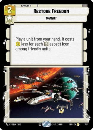Restore Freedom (Foil) — Secrets of Power Star Wars: Unlimited card by EJ Dela Cruz