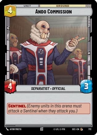 Ando Commission (Foil) — Secrets of Power Star Wars: Unlimited card by Aitor Prieto