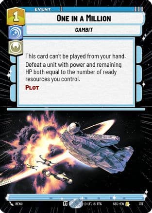 One in a Million (Hyperspace) — Secrets of Power Star Wars: Unlimited card by Reno