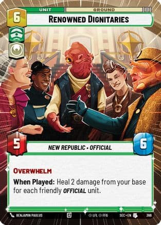 Renowned Dignitaries (Hyperspace) — Secrets of Power Star Wars: Unlimited card by Benjamin Paulus
