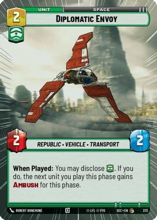 Diplomatic Envoy (Hyperspace) — Secrets of Power Star Wars: Unlimited card by Robert Bonchune