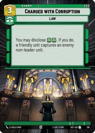 Charged with Corruption (Hyperspace) — Secrets of Power Star Wars: Unlimited card by EJ Dela Cruz
