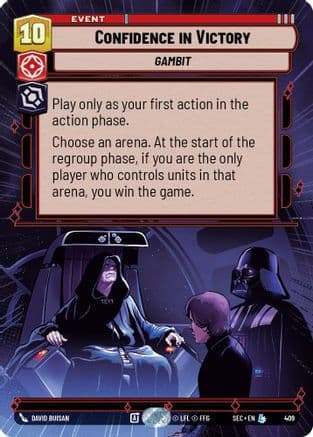 Confidence in Victory (Hyperspace) — Secrets of Power Star Wars: Unlimited card by David Buisan