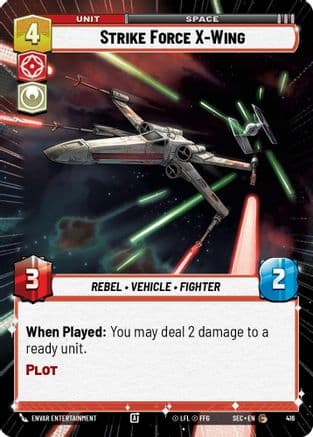 Strike Force X-Wing (Hyperspace) — Secrets of Power Star Wars: Unlimited card by Envar Entertainment
