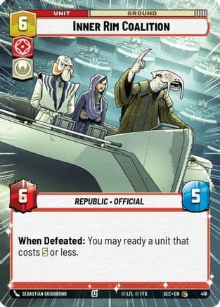 Inner Rim Coalition (Hyperspace) — Secrets of Power Star Wars: Unlimited card by Sebastián Guidobono