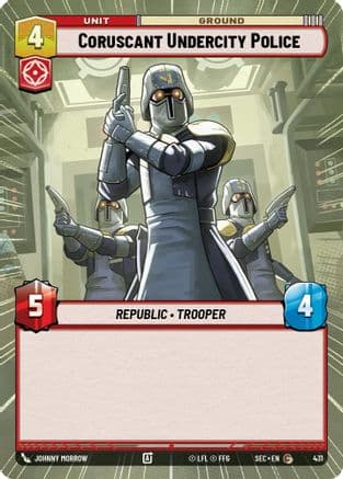 Coruscant Undercity Police (Hyperspace) — Secrets of Power Star Wars: Unlimited card by Johnny Morrow