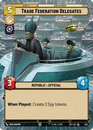 Trade Federation Delegates (Hyperspace) — Secrets of Power Star Wars: Unlimited card by Ivan Shavrin