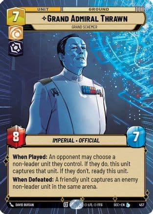 Grand Admiral Thrawn - Grand Schemer (Hyperspace) — Secrets of Power Star Wars: Unlimited card by David Buisan