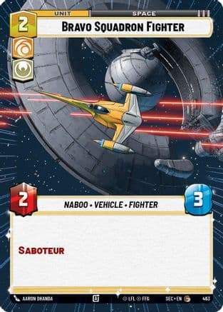 Bravo Squadron Fighter (Hyperspace) — Secrets of Power Star Wars: Unlimited card by Aaron Duanda