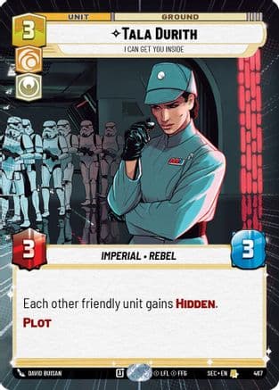 Tala Durith - I Can Get You Inside (Hyperspace) — Secrets of Power Star Wars: Unlimited card by David Buisan