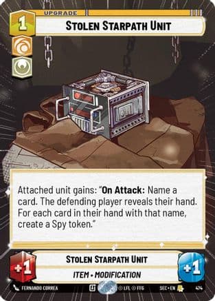 Stolen Starpath Unit (Hyperspace) — Secrets of Power Star Wars: Unlimited card by Fernando Correa