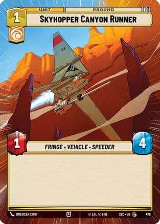 Skyhopper Canyon Runner (Hyperspace) — Secrets of Power Star Wars: Unlimited card by Omercan Cirit