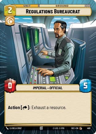 Regulations Bureaucrat (Hyperspace) — Secrets of Power Star Wars: Unlimited card by EJ Dela Cruz