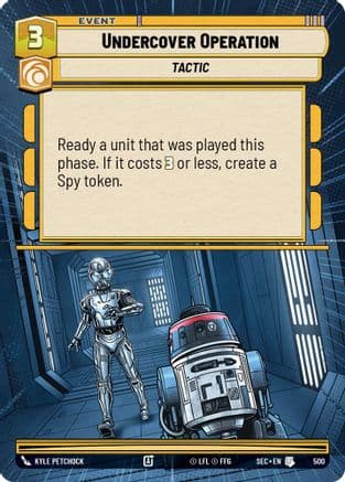 Undercover Operation (Hyperspace) — Secrets of Power Star Wars: Unlimited card by Kyle Petchock