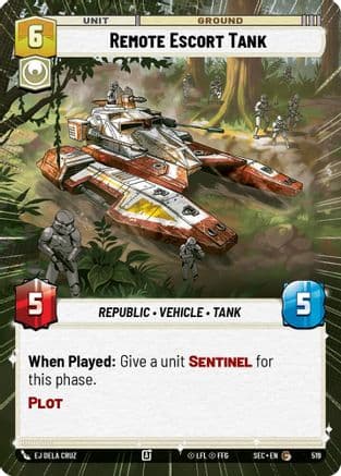 Remote Escort Tank (Hyperspace) — Secrets of Power Star Wars: Unlimited card by EJ Dela Cruz
