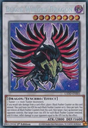 Black-Winged Dragon (L5DD-ENS03) — Legendary 5D's Decks Yu-Gi-Oh! card by Shueisha, TV Tokyo, Konami