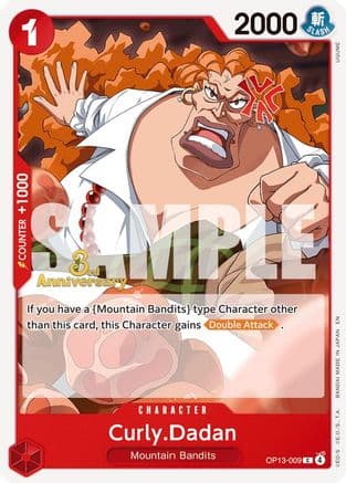 Curly.Dadan — Carrying On His Will: 3rd Anniversary Tournament Cards One Piece Card Game card by UGUME