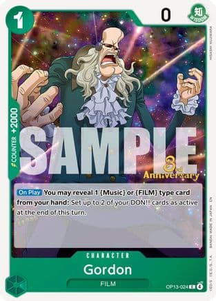 Gordon — Carrying On His Will: 3rd Anniversary Tournament Cards One Piece Card Game card by HISASHI HUJIWARA