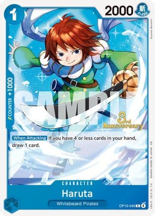 Haruta — Carrying On His Will: 3rd Anniversary Tournament Cards One Piece Card Game card by Suzume Muraichi