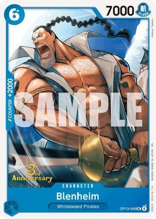 Blenheim — Carrying On His Will: 3rd Anniversary Tournament Cards One Piece Card Game card by Katsuo Tadano