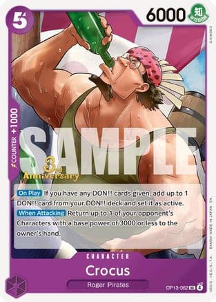 Crocus — Carrying On His Will: 3rd Anniversary Tournament Cards One Piece Card Game card by S-KINOKO