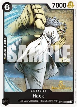Hack — Carrying On His Will: 3rd Anniversary Tournament Cards One Piece Card Game card by Nekobayashi