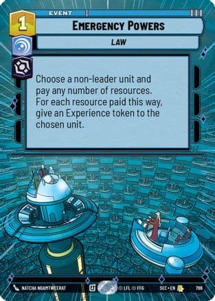 Emergency Powers (Hyperspace Foil) — Secrets of Power Star Wars: Unlimited card by Natcha Ngamtweerat