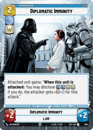 Diplomatic Immunity (Hyperspace Foil) — Secrets of Power Star Wars: Unlimited card by JB Casacop