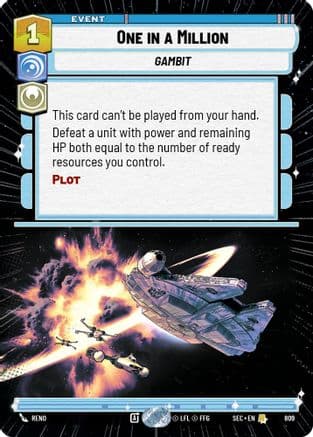 One in a Million (Hyperspace Foil) — Secrets of Power Star Wars: Unlimited card by Reno