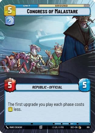 Congress of Malastare (Hyperspace Foil) — Secrets of Power Star Wars: Unlimited card by Marc Escachx