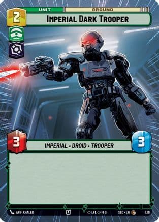 Imperial Dark Trooper (Hyperspace Foil) — Secrets of Power Star Wars: Unlimited card by Afif Khaled