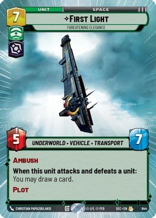First Light - Threatening Elegance (Hyperspace Foil) — Secrets of Power