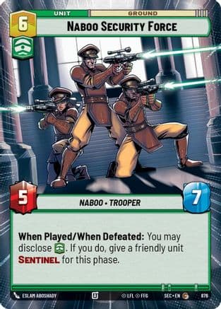 Naboo Security Force (Hyperspace Foil) — Secrets of Power Star Wars: Unlimited card by Eslam AboShady