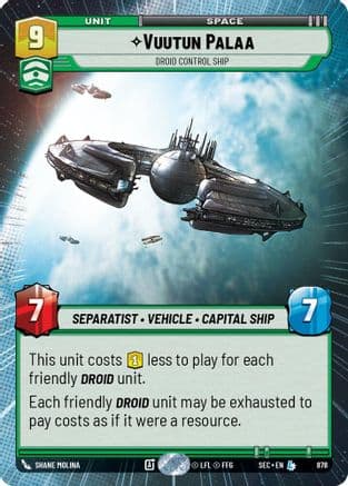 Vuutun Palaa - Droid Control Ship (Hyperspace Foil) — Secrets of Power