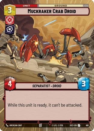 Muckraker Crab Droid (Hyperspace Foil) — Secrets of Power Star Wars: Unlimited card by Omercan Cirit