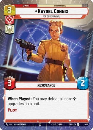 Kaydel Connix - For Our Survival (Hyperspace Foil) — Secrets of Power Star Wars: Unlimited card by Mali Vasanserekul
