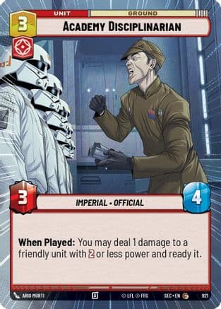 Academy Disciplinarian (Hyperspace Foil) — Secrets of Power Star Wars: Unlimited card by Ario Murti