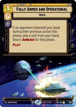 Fully Armed and Operational (Hyperspace Foil) — Secrets of Power Star Wars: Unlimited card by David Buisan