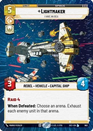 Lightmaker - I Have An Idea (Hyperspace Foil) — Secrets of Power Star Wars: Unlimited card by Marko Fiedler