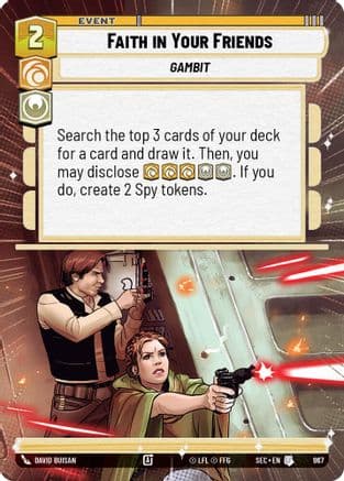Faith in Your Friends (Hyperspace Foil) — Secrets of Power Star Wars: Unlimited card by David Buisan