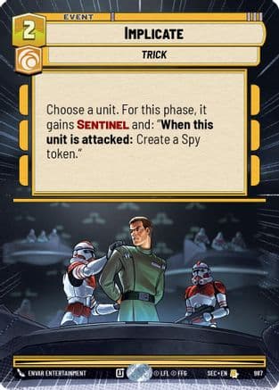 Implicate (Hyperspace Foil) — Secrets of Power Star Wars: Unlimited card by Cristi Balanescu