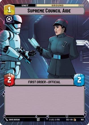 Supreme Council Aide (Hyperspace Foil) — Secrets of Power Star Wars: Unlimited card by David Buisan