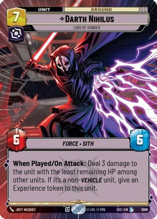 Darth Nihilus - Lord of Hunger (Hyperspace Foil) — Secrets of Power Star Wars: Unlimited card by Joey Vazquez