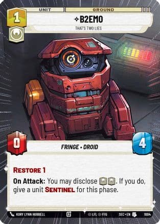 B2EMO - That's Two Lies (Hyperspace Foil) — Secrets of Power