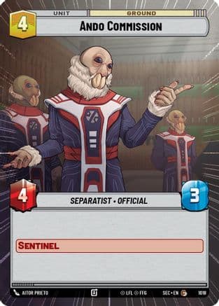 Ando Commission (Hyperspace Foil) — Secrets of Power Star Wars: Unlimited card by Aitor Prieto