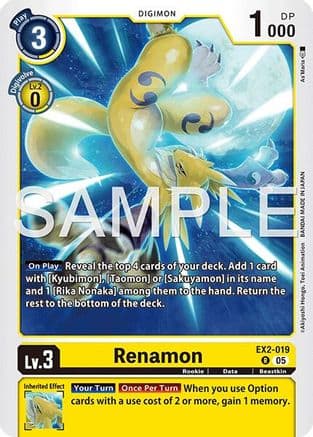 Renamon (EX2-019) (Alternate Art) — Starter Deck 22: Amethyst Mandala Advanced Deck Set Digimon Card Game card by As'Maria