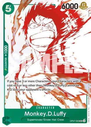 Monkey.D.Luffy - OP07-033 (3rd Anniversary Treasure Campaign Pack) — One Piece Promotion Cards